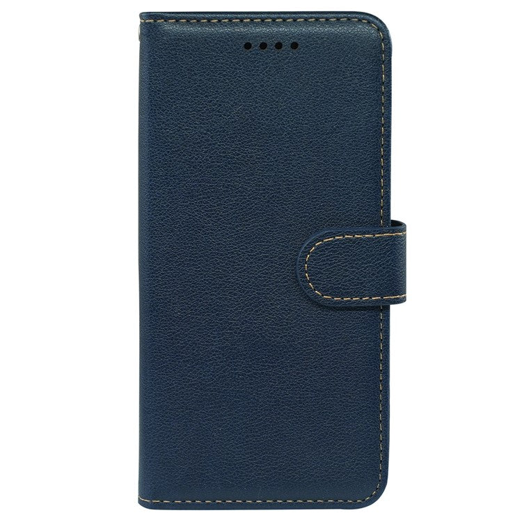 For Google Pixel 8a Leather Case Litchi Texture Wallet RFID Blocking Phone Cover - Blue