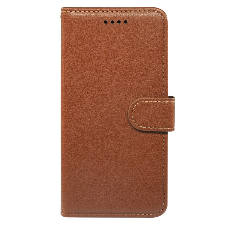 For Google Pixel 8a Leather Case Litchi Texture Wallet RFID Blocking Phone Cover - Brown