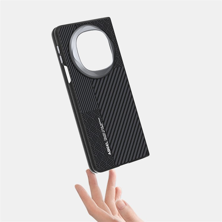 ABEEL For Huawei Mate X6 Case PC + Aluminum Alloy + PU Leather Phone Cover Compatible with MagSafe - Texture 1