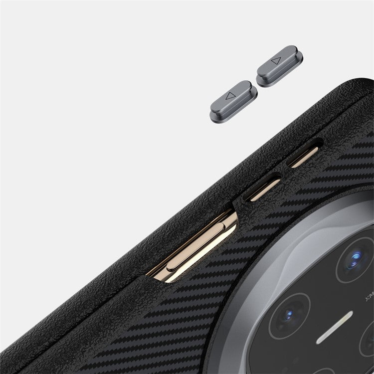 ABEEL For Huawei Mate X6 Case PC + Aluminum Alloy + PU Leather Phone Cover Compatible with MagSafe - Texture 1