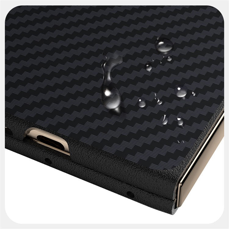 ABEEL For Huawei Mate X6 Case Compatible with MagSafe Carbon Fiber Texture Back Cover - Black  /  Red