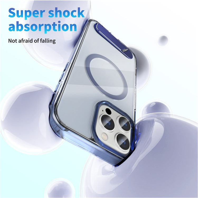 For iPhone 16 Pro Case Compatible with MagSafe Folding Kickstand Anti Drop PC + TPU Back Cover - Desert Gold