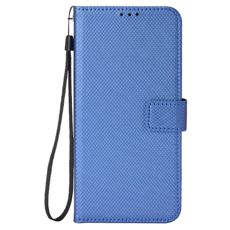 For Oppo Reno13 Pro 5G Case PU Leather Diamond Texture Wallet Phone Cover - Blue
