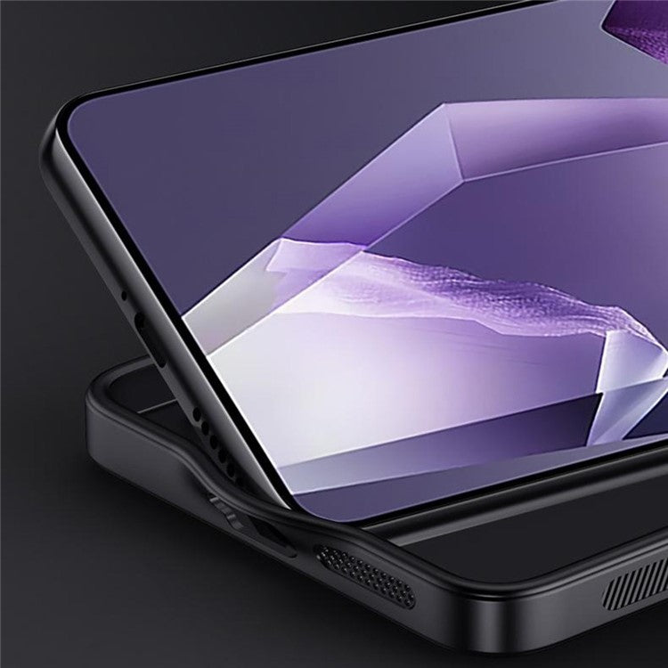 For OnePlus Ace 5 5G Case Wood Texture PU Leather Coated PC TPU Phone Cover - Black