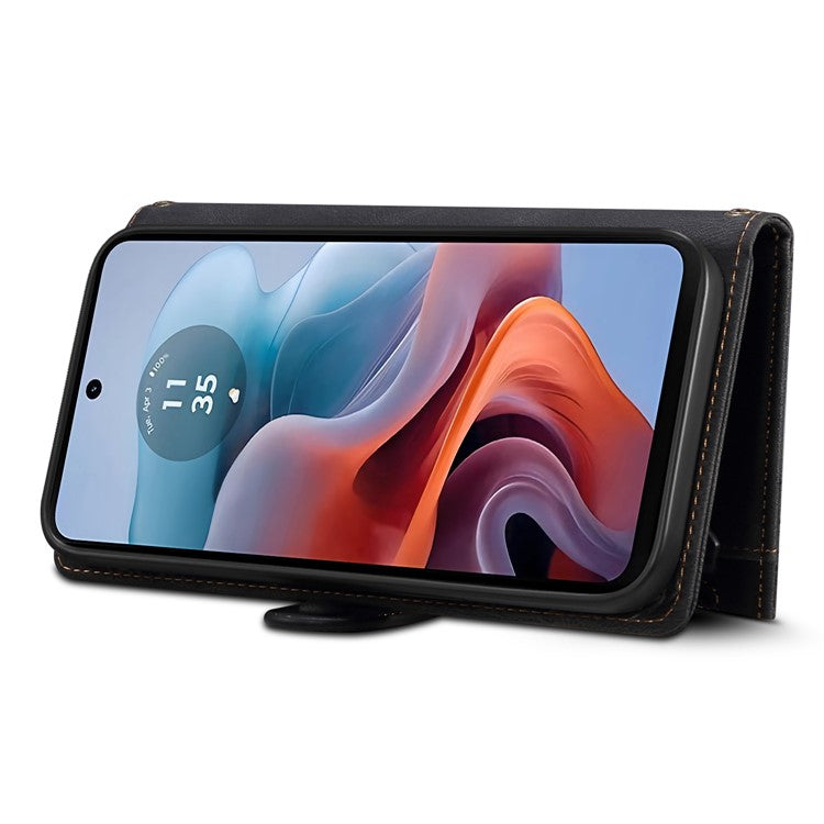 ESEBLE Star Series For Motorola Moto G15 4G Case Zipper Wallet Leather Stand Phone Cover - Blue