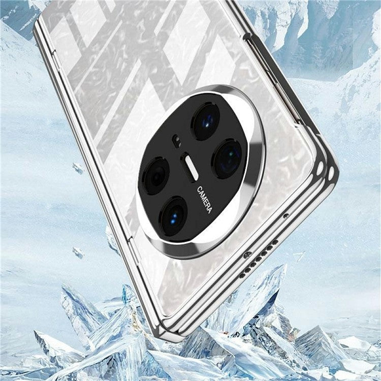 GKK For Huawei Mate X6 Case Ultra Clear Magnetic Hinge PC + Tempered Glass Phone Cover - Champagne Gold