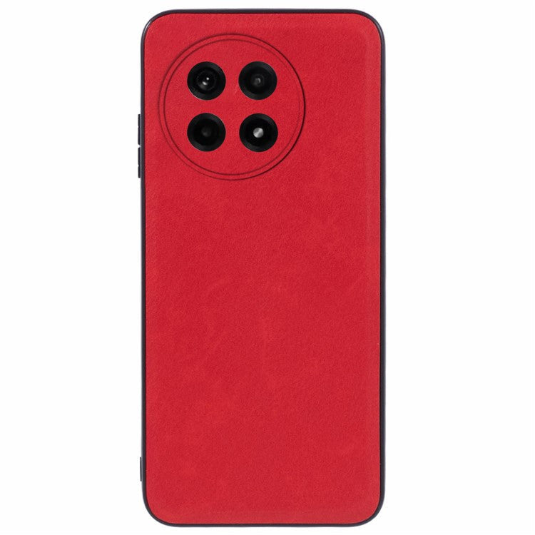 For OnePlus Ace 5 5G / Ace 5 Pro 5G Case Retro Leather Coated PC + TPU Phone Cover - Red