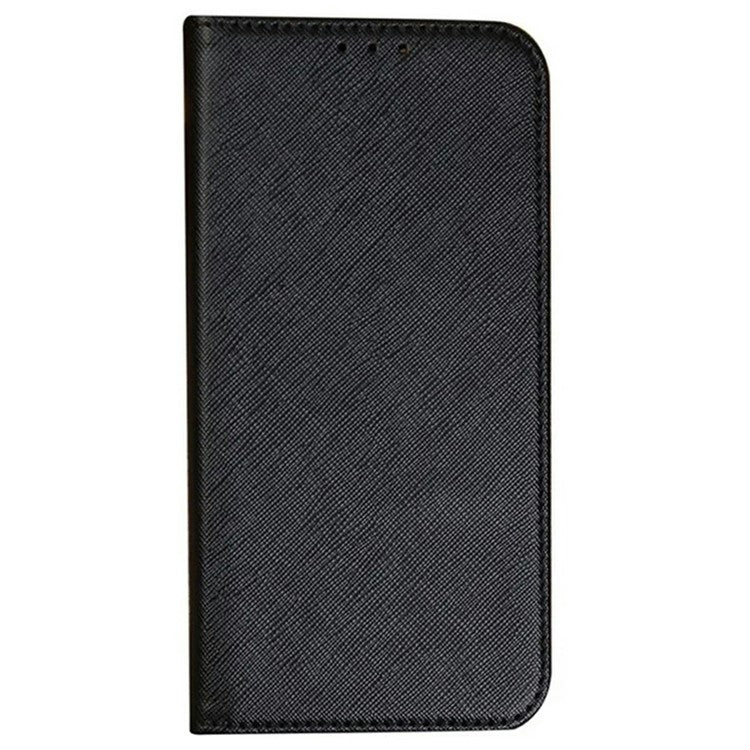 For OnePlus Ace 5 5G / Ace 5 Pro 5G Case Cross Texture Leather Phone Cover Hidden Magnetic - Black