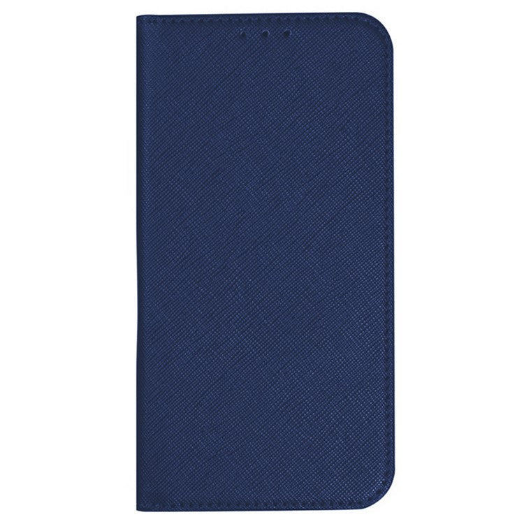 For OnePlus Ace 5 5G / Ace 5 Pro 5G Case Cross Texture Leather Phone Cover Hidden Magnetic - Dark Blue