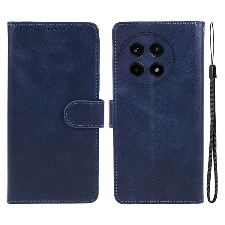 For OnePlus Ace 5 5G / Ace 5 Pro 5G Case PU Leather Wallet Protective Phone Cover Calf Texture - Blue