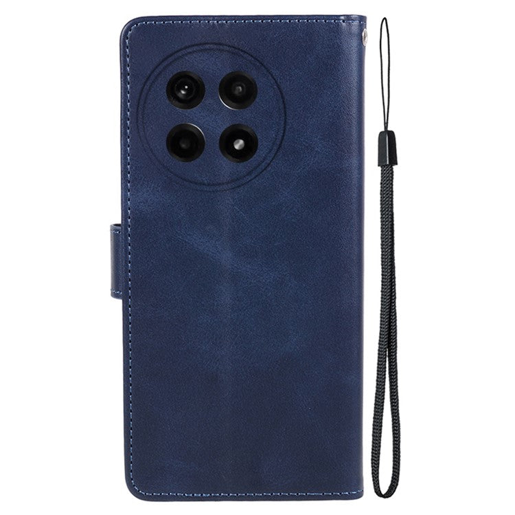For OnePlus Ace 5 5G / Ace 5 Pro 5G Case PU Leather Wallet Protective Phone Cover Calf Texture - Blue