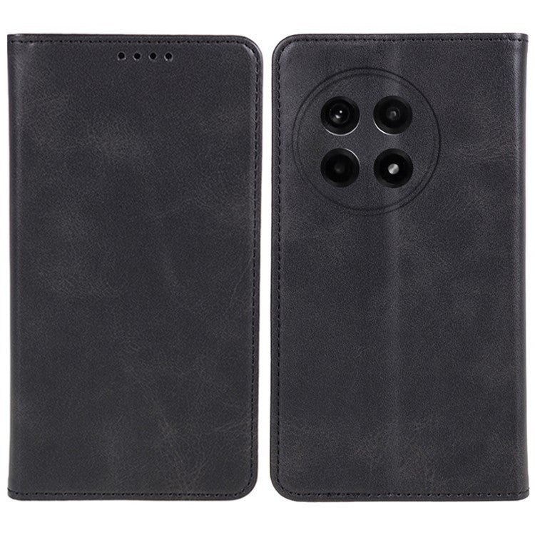 For OnePlus Ace 5 5G / Ace 5 Pro 5G Case Strong Magnetic PU Leather Phone Cover Calf Texture