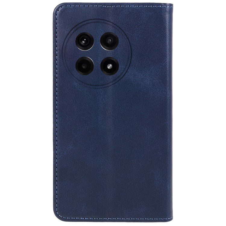 For OnePlus Ace 5 5G / Ace 5 Pro 5G Case Strong Magnetic PU Leather Phone Cover Calf Texture - Blue