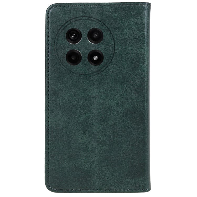 For OnePlus Ace 5 5G / Ace 5 Pro 5G Case Strong Magnetic PU Leather Phone Cover Calf Texture - Green