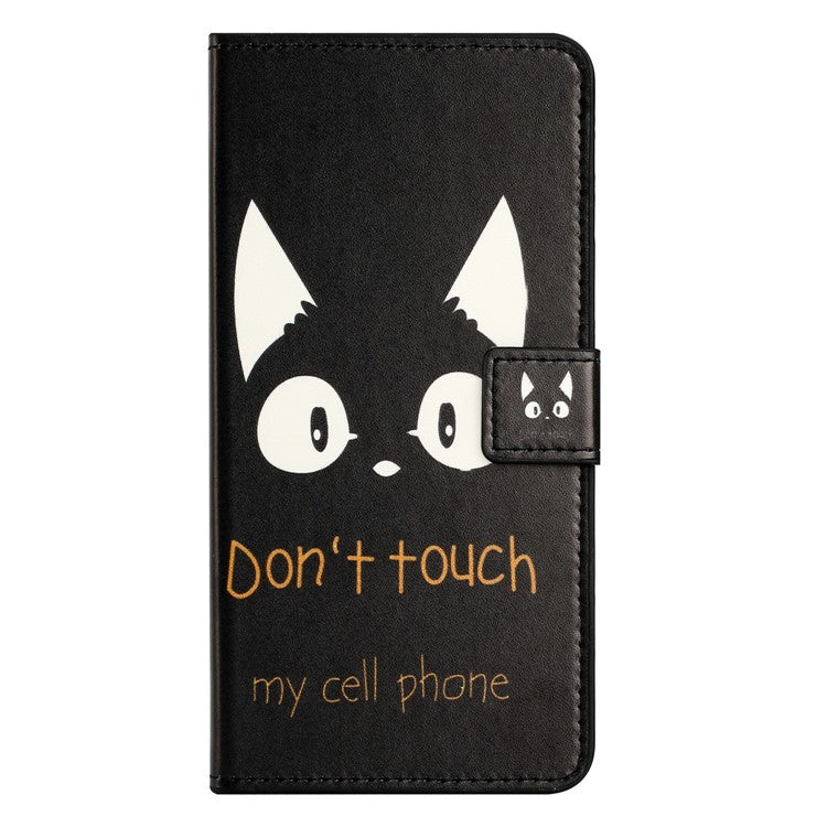 For Motorola Moto G15 4G  /  G15 Power 4G Case Pattern Print PU Leather Wallet Phone Cover - Cat Ears