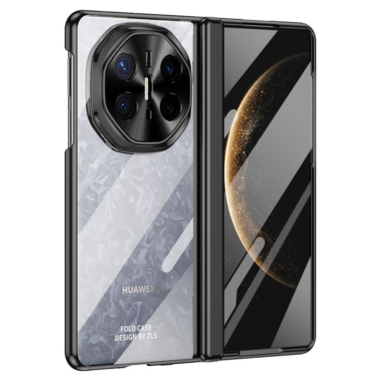 For Huawei Mate X6 Case Electroplating PC Folding Phone Cover - Black