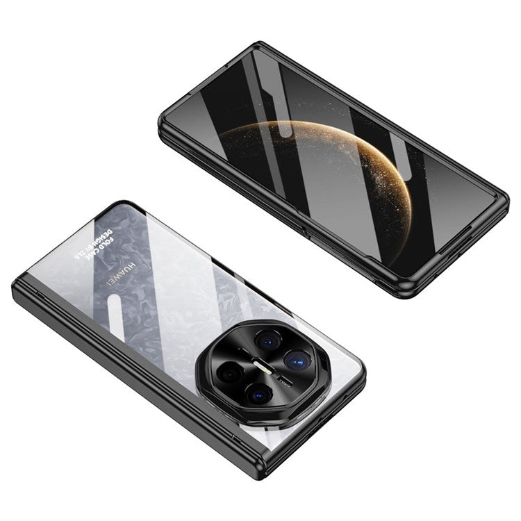 For Huawei Mate X6 Case Electroplating PC Folding Phone Cover - Black