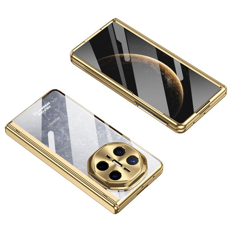 For Huawei Mate X6 Case Electroplating PC Folding Phone Cover - Gold