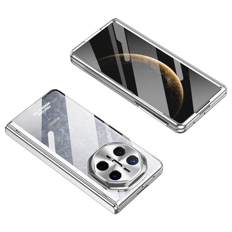 For Huawei Mate X6 Case Electroplating PC Folding Phone Cover - Silver