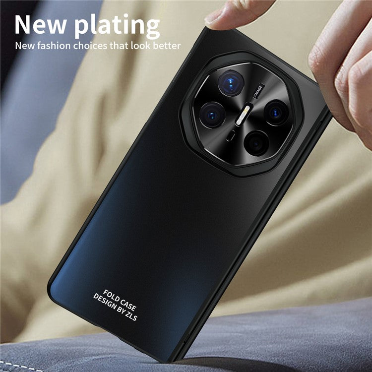 For Huawei Mate X6 Phone Case Hard PC Shockproof Cover with Front Screen Film - Transparent