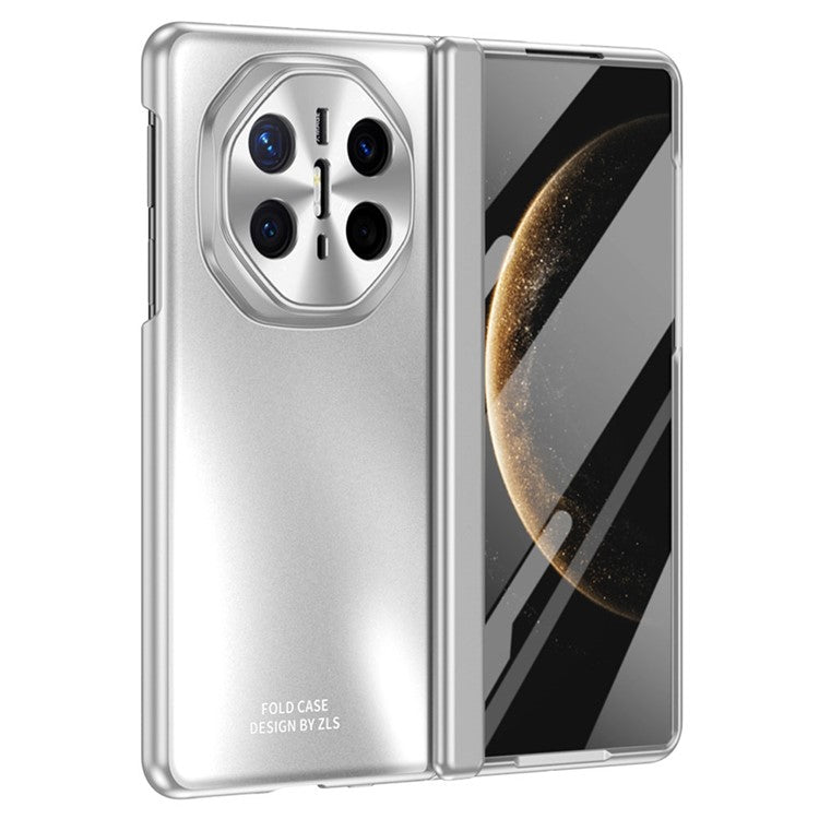 For Huawei Mate X6 Phone Case Hard PC Shockproof Cover with Front Screen Film - Silver