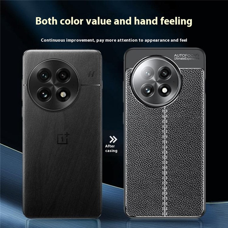 For OnePlus Ace 5 5G Case Litchi Texture TPU Flexible Phone Cover, Black