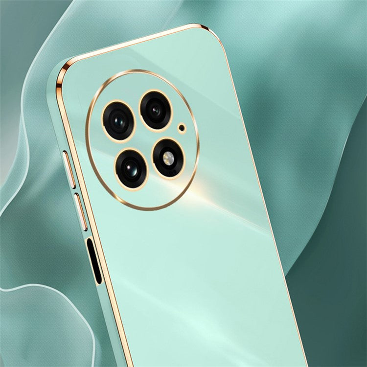 XINLI For OnePlus 13 Case TPU Phone Cover with Electroplating Frame - Blue