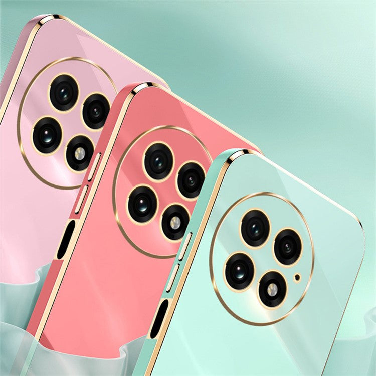 XINLI For OnePlus 13 Case Ring Kickstand Electroplating TPU Phone Cover - Cyan