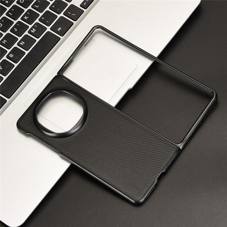 For Huawei Mate X6 Case Carbon Fiber Texture Shockproof PU + PC Phone Cover - Black