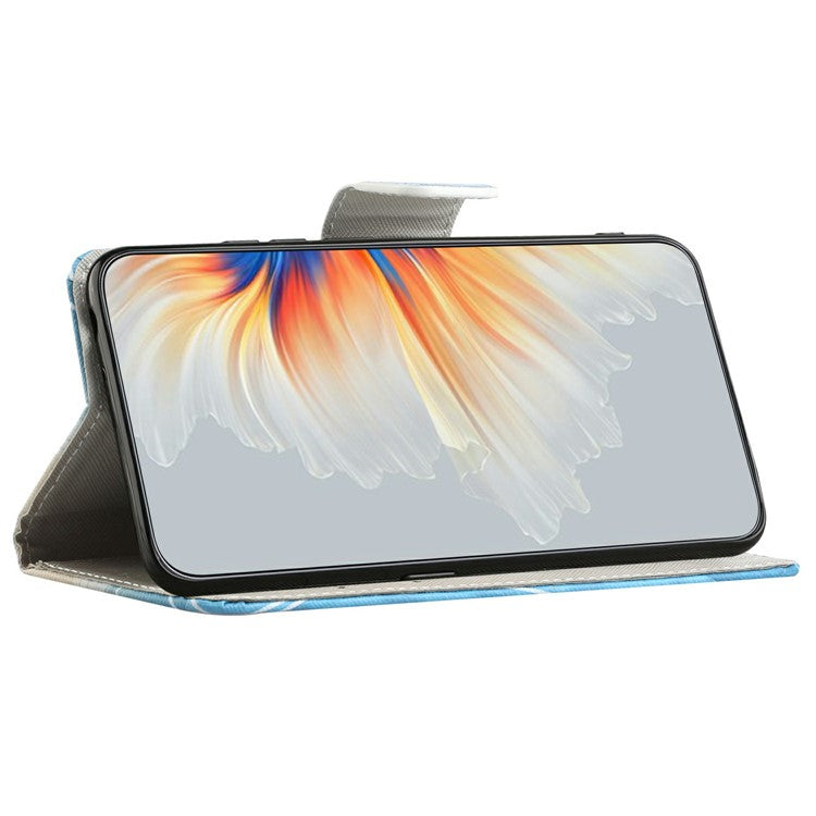 For Motorola Moto G15 4G  /  G15 Power 4G Case Pattern Printing Cross Texture Phone Leather Cover - Butterfly