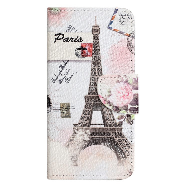 For Motorola Moto G15 4G  /  G15 Power 4G Case Pattern Printing Cross Texture Phone Leather Cover - Tower