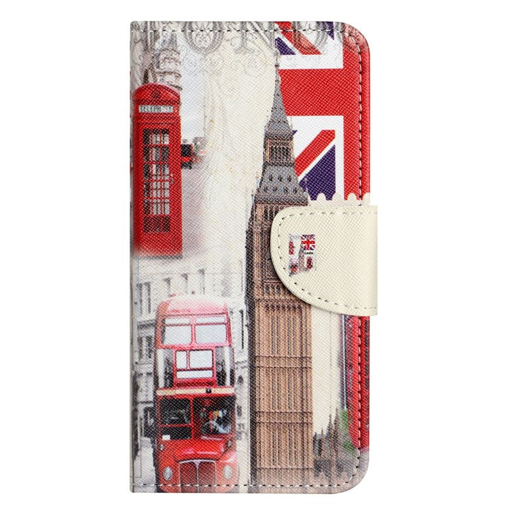 For Motorola Moto G15 4G  /  G15 Power 4G Case Pattern Printing Cross Texture Phone Leather Cover - London Big Ben