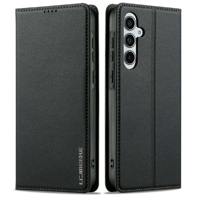 LC.IMEEKE L1 Series for Samsung Galaxy A36 5G Case PU Leather Wallet Stand Protective Phone Cover - Black
