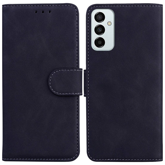 For Samsung Galaxy M13 4G Shockproof Wallet Mobile Phone Case PU Leather Magnetic Drop Protection Stand Phone Cover - Black