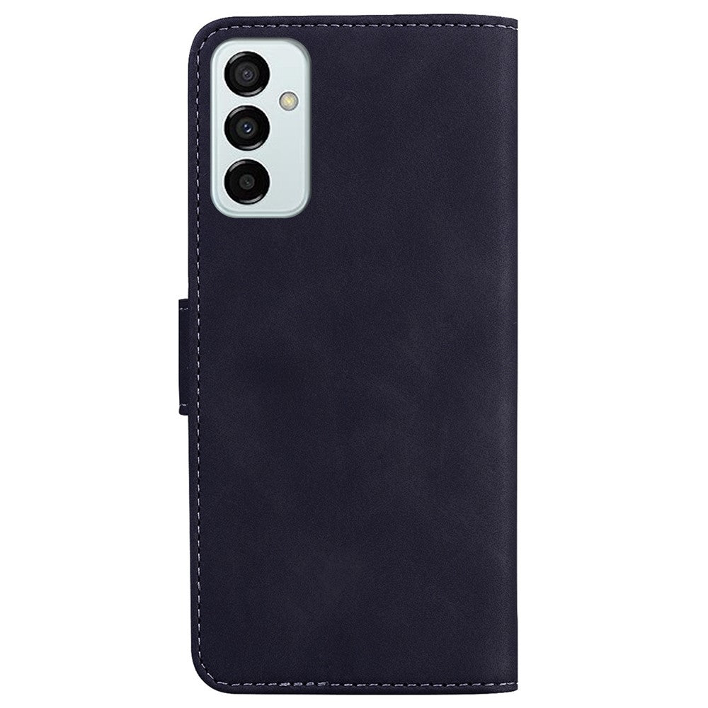 For Samsung Galaxy M13 4G Shockproof Wallet Mobile Phone Case PU Leather Magnetic Drop Protection Stand Phone Cover - Black