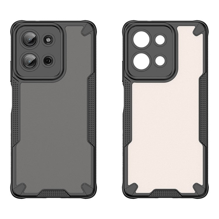 For Motorola Moto G75 5G Case Hybrid Frosted Phone Back Cover - Black