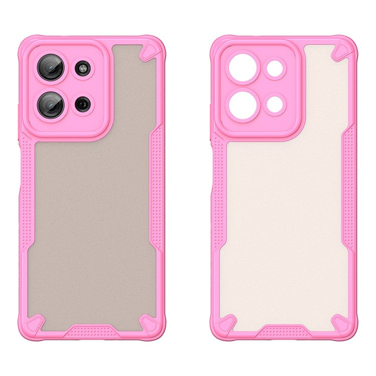 For Motorola Moto G75 5G Case Hybrid Frosted Phone Back Cover - Pink
