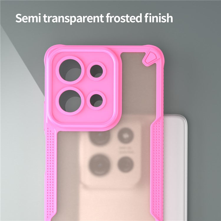For Motorola Moto G75 5G Case Hybrid Frosted Phone Back Cover - Pink