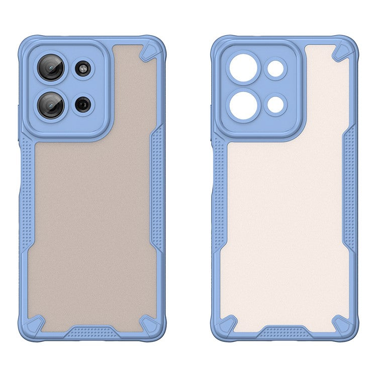 For Motorola Moto G75 5G Case Hybrid Frosted Phone Back Cover - Blue
