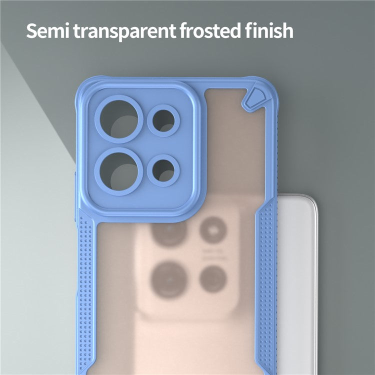 For Motorola Moto G75 5G Case Hybrid Frosted Phone Back Cover - Blue