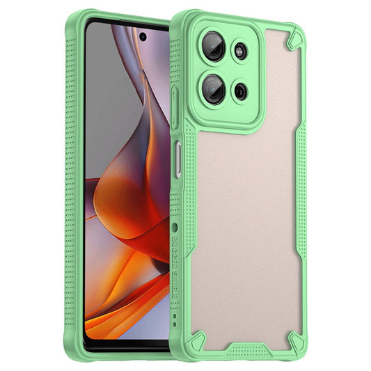 For Motorola Moto G75 5G Case Hybrid Frosted Phone Back Cover - Green