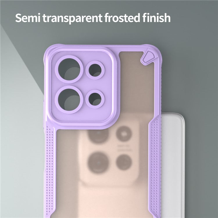 For Motorola Moto G75 5G Case Hybrid Frosted Phone Back Cover - Purple