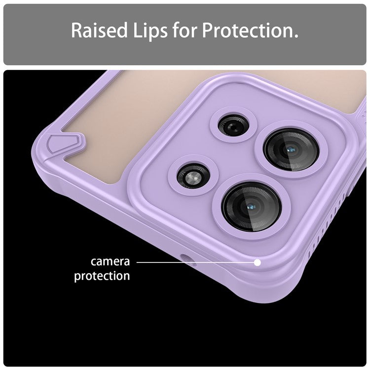For Motorola Moto G75 5G Case Hybrid Frosted Phone Back Cover - Purple