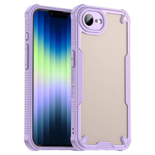 For iPhone SE (2025) Case Hybrid Frosted Phone Back Cover - Purple