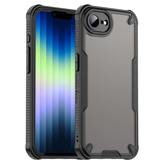 For iPhone SE (2025) Case Hybrid Frosted Phone Back Cover - Black