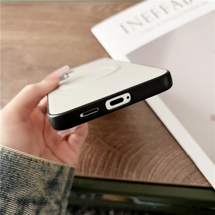 For Samsung Galaxy S24 FE Case Compatible with MagSafe PU + TPU Phone Back Cover - Blackish Green