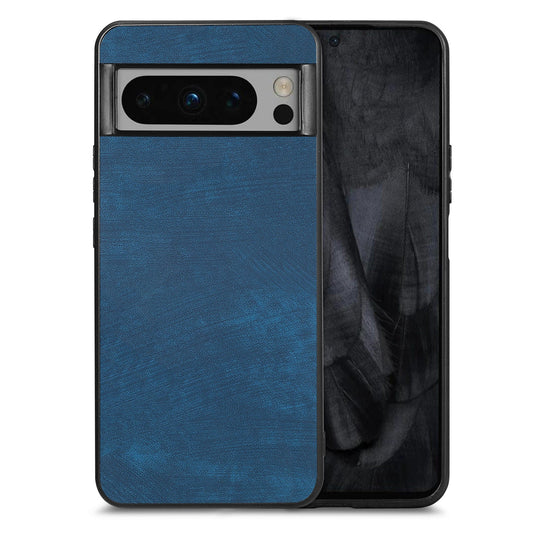 For Google Pixel 8 Pro Case Shockproof Slim Retro Leather Phone Back Cover - Blue