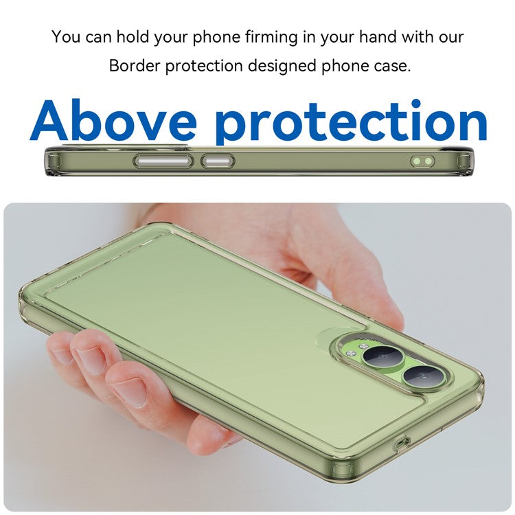 For OnePlus Nord CE4 Lite 5G / Oppo K12x 5G (China) Case TPU Shockproof Phone Back Cover - Transparent Grey