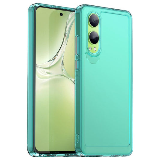 For OnePlus Nord CE4 Lite 5G / Oppo K12x 5G (China) Case TPU Shockproof Phone Back Cover - Transparent Blue