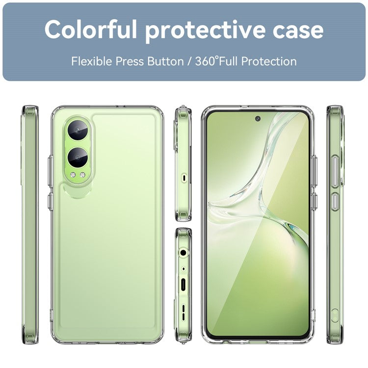 For OnePlus Nord CE4 Lite 5G / Oppo K12x 5G (China) Case TPU Shockproof Phone Back Cover - Transparent